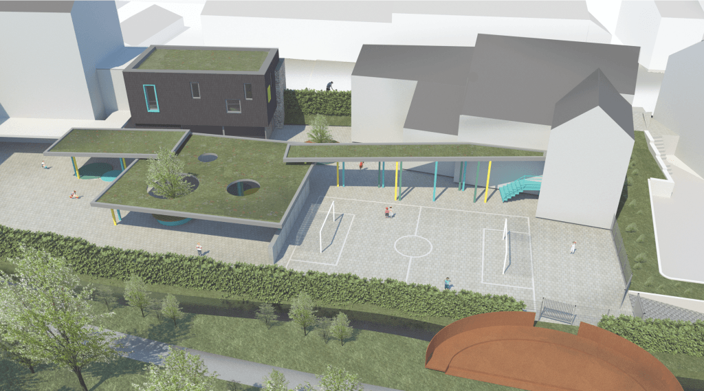 Presbytère de Plainevaux, extension de l&rsquo;école de Neupré et réaménagement de la cour